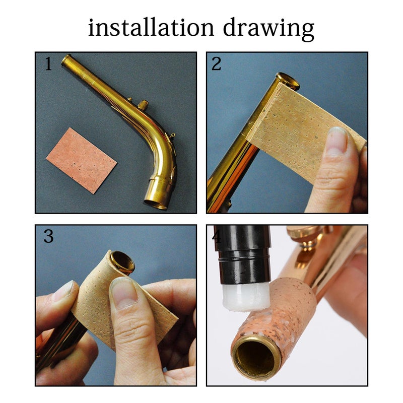 lovermusic Wood Color Saxophone Cork Sheet Replacement for Woodwinds Instrument Parts Accessories (Thickness:1.2MM) - Image 4
